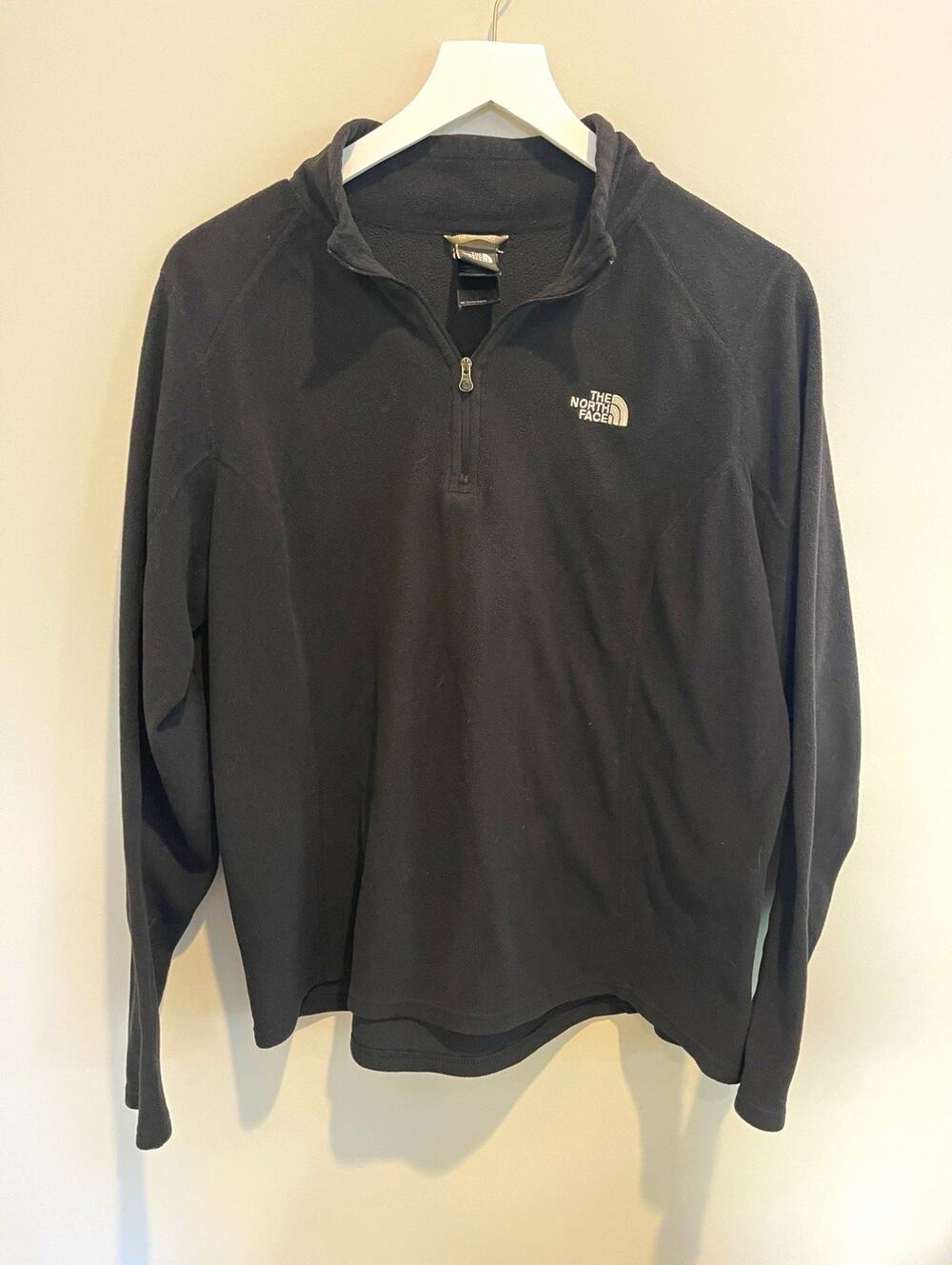 The North Face Polartec Classic Fleece 1/4 Zip Pullover Black Womens L